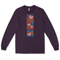 Plum usa flag and cross penwraps Long Sleeve Tee - Artiststas
