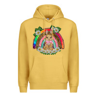 Antique Gold easter rabbit rainbow Premium Hoodie - BarkalooDesign