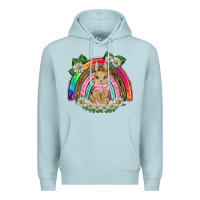 Blue Mist easter rabbit rainbow Premium Hoodie - BarkalooDesign