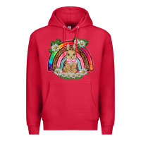 Cardinal easter rabbit rainbow Premium Hoodie - BarkalooDesign