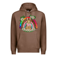 Chestnut easter rabbit rainbow Premium Hoodie - BarkalooDesign