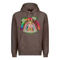 Coffee easter rabbit rainbow Premium Hoodie - BarkalooDesign
