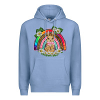 Colony Blue easter rabbit rainbow Premium Hoodie - BarkalooDesign