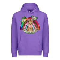 Purple easter rabbit rainbow Premium Hoodie - BarkalooDesign