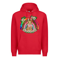 Red easter rabbit rainbow Premium Hoodie - BarkalooDesign