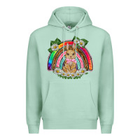 Seafoam easter rabbit rainbow Premium Hoodie - BarkalooDesign