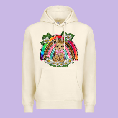 Easter Rabbit Rainbow Premium Hoodie Designed By Barkaloodesign