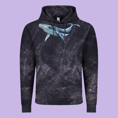 Humpback Whale Vintage Hoodie Designed By Barkaloodesign