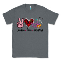 Charcoal Heather peace love nursing Classic Tee - Jasminsmagicworld