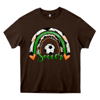 Chocolate Brown Soccer Rainbow Heavy Core Tee - RanaPortraitStore