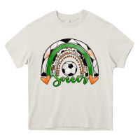 Cream Soccer Rainbow Heavy Core Tee - RanaPortraitStore