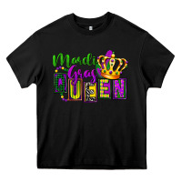 Black mardi gras queen Heavy Core Tee - FaDigitalArtStudio