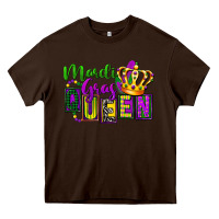 Chocolate Brown mardi gras queen Heavy Core Tee - FaDigitalArtStudio