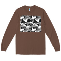 Chestnut black and white camouflage background Long Sleeve Tee - Artiststas