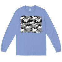 Colony Blue black and white camouflage background Long Sleeve Tee - Artiststas