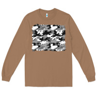 Toasted Coconut black and white camouflage background Long Sleeve Tee - Artiststas
