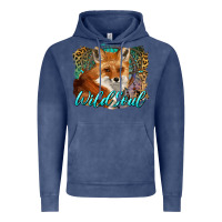 Vintage Denim wild soul fox with dream catcher Vintage Hoodie - BarkalooDesign