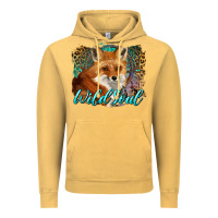 Vintage Mustard wild soul fox with dream catcher Vintage Hoodie - BarkalooDesign