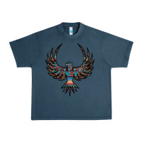 Midnight Navy aztec leopard thunderbird Urban Heavy Tee - RanaPortraitStore