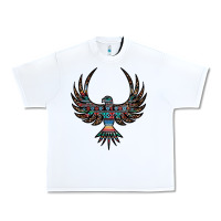 White aztec leopard thunderbird Urban Heavy Tee - RanaPortraitStore