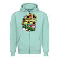 Arizona Map Sunflower Cactus Serape Zipper Hoodie | Teevron