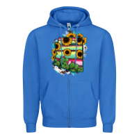 True Royal Arizona Map Sunflower Cactus Serape Zipper Hoodie - RanaPortraitStore