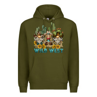 Army Green wild west western gnome Premium Hoodie - BarkalooDesign