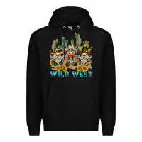 Black wild west western gnome Premium Hoodie - BarkalooDesign