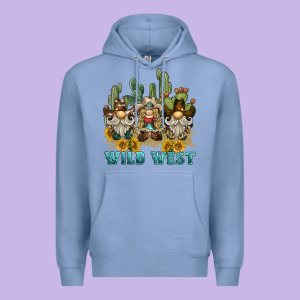 Wild West Western Gnome Premium Hoodie Designed By Barkaloodesign