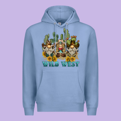 Wild West Western Gnome Premium Hoodie Designed By Barkaloodesign