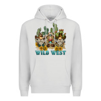 Dove Grey wild west western gnome Premium Hoodie - BarkalooDesign