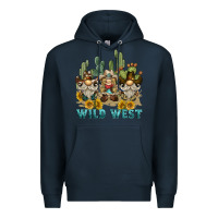 Navy wild west western gnome Premium Hoodie - BarkalooDesign