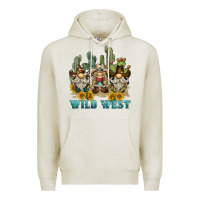 Oatmeal Heather wild west western gnome Premium Hoodie - BarkalooDesign
