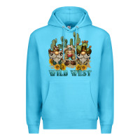 Ocean Blue wild west western gnome Premium Hoodie - BarkalooDesign