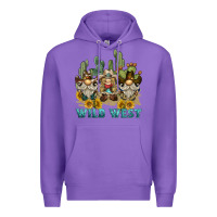 Purple wild west western gnome Premium Hoodie - BarkalooDesign