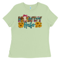 Matcha Western Howdy Heifer With Charolais Cow Ladies Tee - LillyAllenDesigns