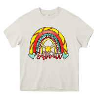 Cream Softball Rainbow Heavy Core Tee - RanaPortraitStore