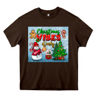 Chocolate Brown christmas vibes only tumbler Heavy Core Tee - BundleAndBundleShop