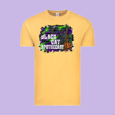 Black Cat Apothecary Vintage Tee Designed By Sublimationcraftshop