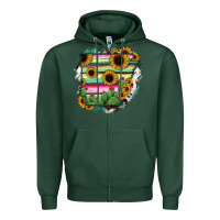 Sports Green Arkansas Map Sunflower Cactus Serape Zipper Hoodie - RanaPortraitStore