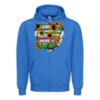 True Royal Arkansas Map Sunflower Cactus Serape Zipper Hoodie - RanaPortraitStore
