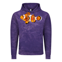 Cloud Purple clown fish side Vintage Hoodie - BarkalooDesign