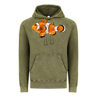 Vintage Olive clown fish side Vintage Hoodie - BarkalooDesign