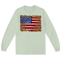Matcha american flag and leopard Long Sleeve Tee - Artiststas
