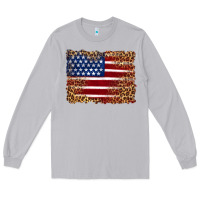 Moon Dust american flag and leopard Long Sleeve Tee - Artiststas