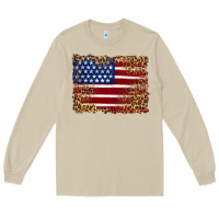 Mushroom american flag and leopard Long Sleeve Tee - Artiststas
