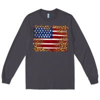 Smoke american flag and leopard Long Sleeve Tee - Artiststas