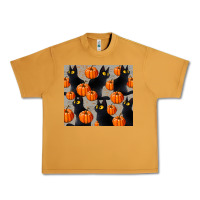 Peanut Butter black cat with pumpkins tumbler Urban Heavy Tee - LillyAllenDesigns