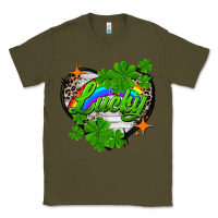 Army Green lucky heart St. Patricks Day Classic Tee - FaDigitalArtStudio