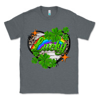 Charcoal Heather lucky heart St. Patricks Day Classic Tee - FaDigitalArtStudio